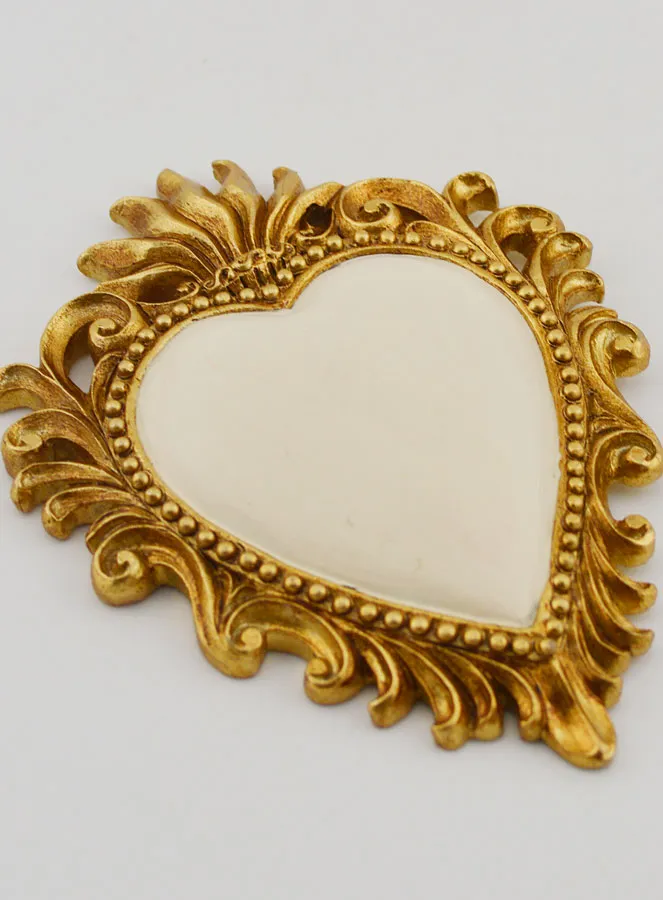 Ex Voto Wall Decoration Gold and White - 10cm (pic 3)