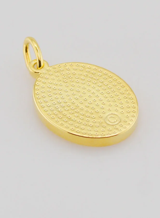 Gold Plated Medal Sacred Heart of Saint Joseph - 19mm (pic 4)