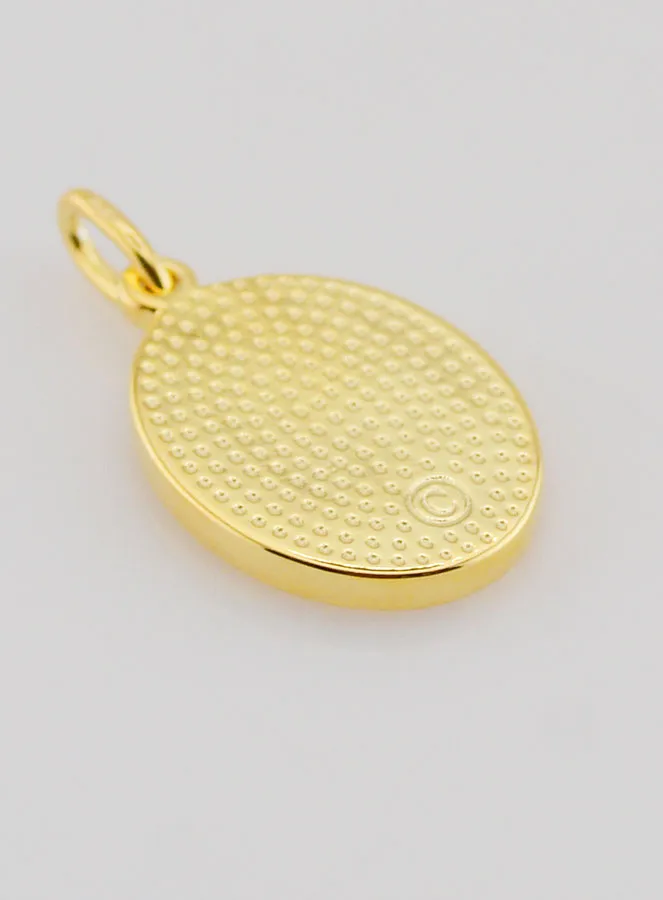 Gold Plated Medal Immaculate Heart of Mary - 19mm (pic 4)