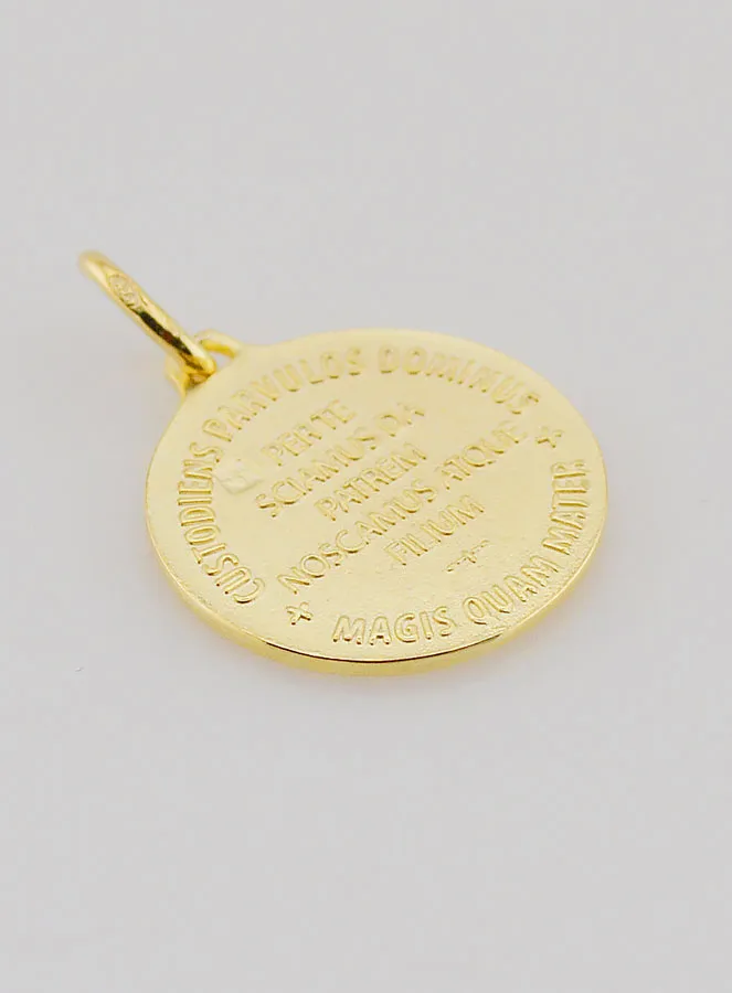 Gold-plated Medal Holy Spirit and Hymn - 18mm (pic 4)