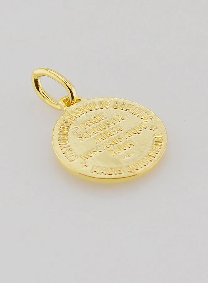 Gold-plated Medal Holy Spirit and Hymn - 14mm (pic 4)
