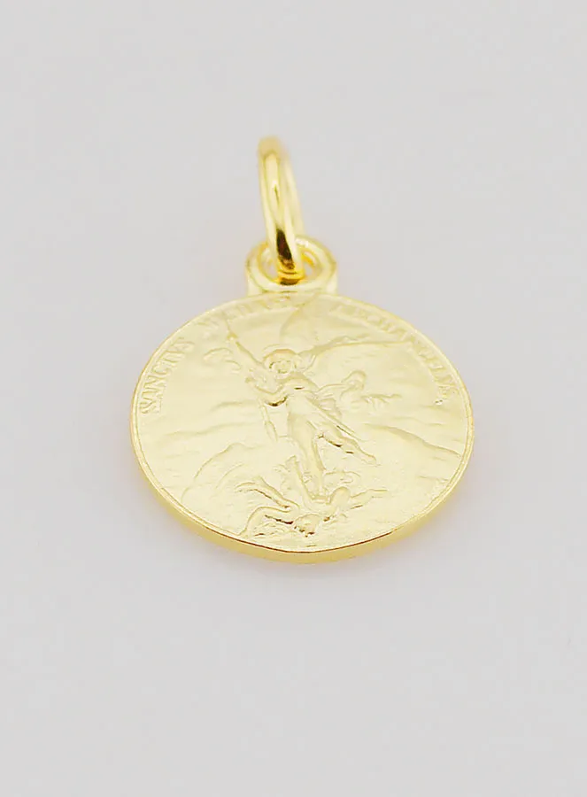 Gold-Plated Archangel Michael Medal - 14mm (pic 2)