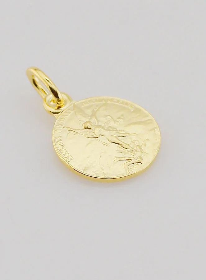 Gold-Plated Archangel Michael Medal - 14mm (pic 3)
