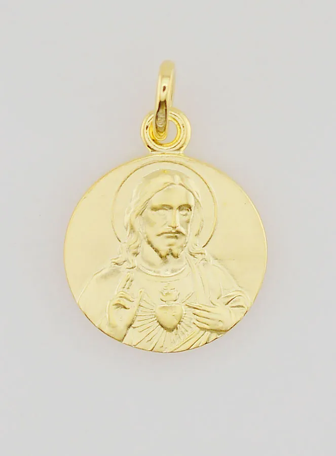 Scapular Medal Gold Plated – 16mm (pic 1)