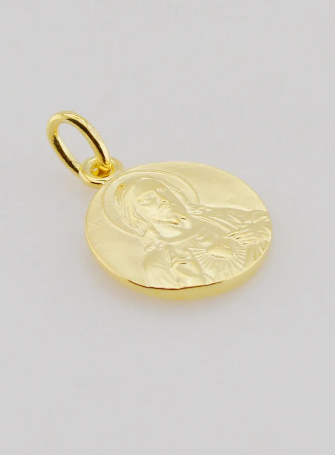 Scapular Medal Gold Plated – 16mm (pic 3)