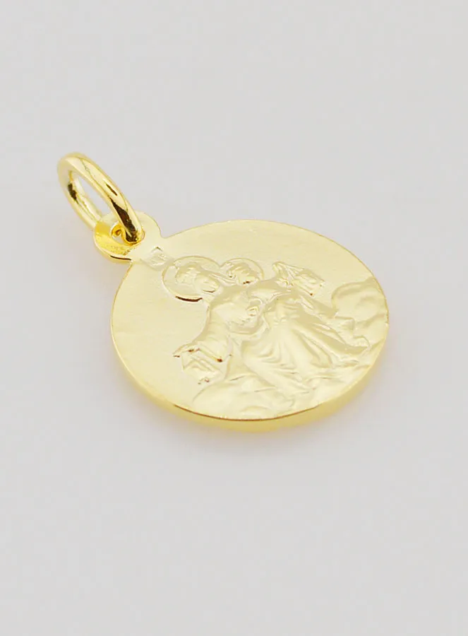 Scapular Medal Gold Plated – 16mm (pic 4)