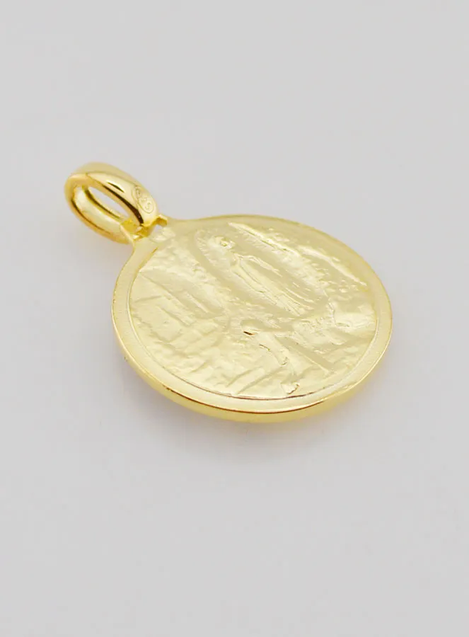 Virgin Mary and Lourdes Medal Double-sided - 18mm (pic 4)