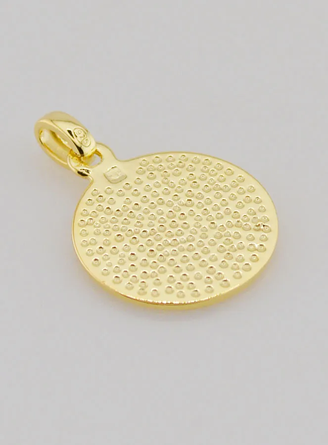 Gold Plated Medal Saint Christopher - 18mm (pic 4)