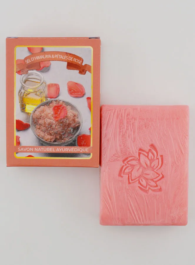 Himalayan Salt Soap with Rose Petals - Ayurvedic Tradition (pic 1)