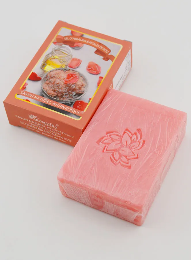 Himalayan Salt Soap with Rose Petals - Ayurvedic Tradition (pic 2)