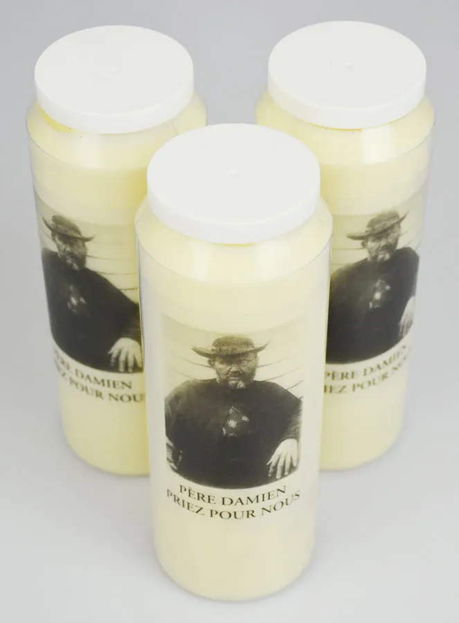 Set 3 Sanctuary Candles to Father Damien (pic 2)