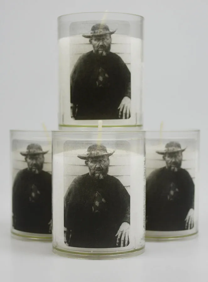Set 4 Votive Candles Father Damien (pic 1)