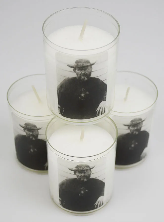Set 4 Votive Candles Father Damien (pic 2)