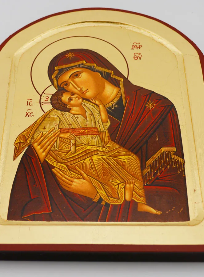 Religious Icon Our Lady of Tenderness Semicircular - 23cm (pic 2)