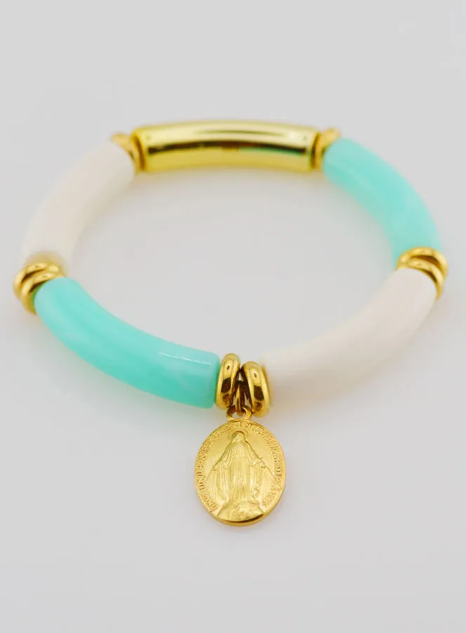 Religious Bracelet Miraculous Medal - Turquoise (pic 2)