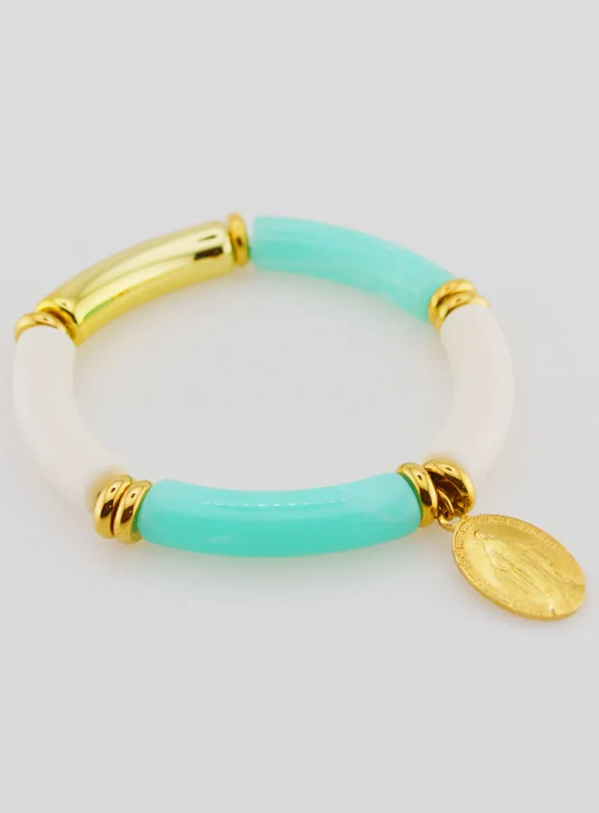 Religious Bracelet Miraculous Medal - Turquoise (pic 3)