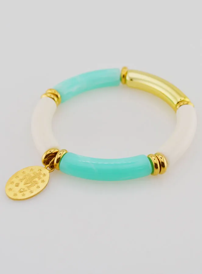 Religious Bracelet Miraculous Medal - Turquoise (pic 4)