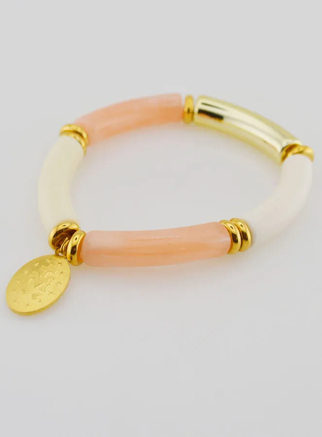 Religious Bracelet Miraculous Medal - Pink (pic 4)