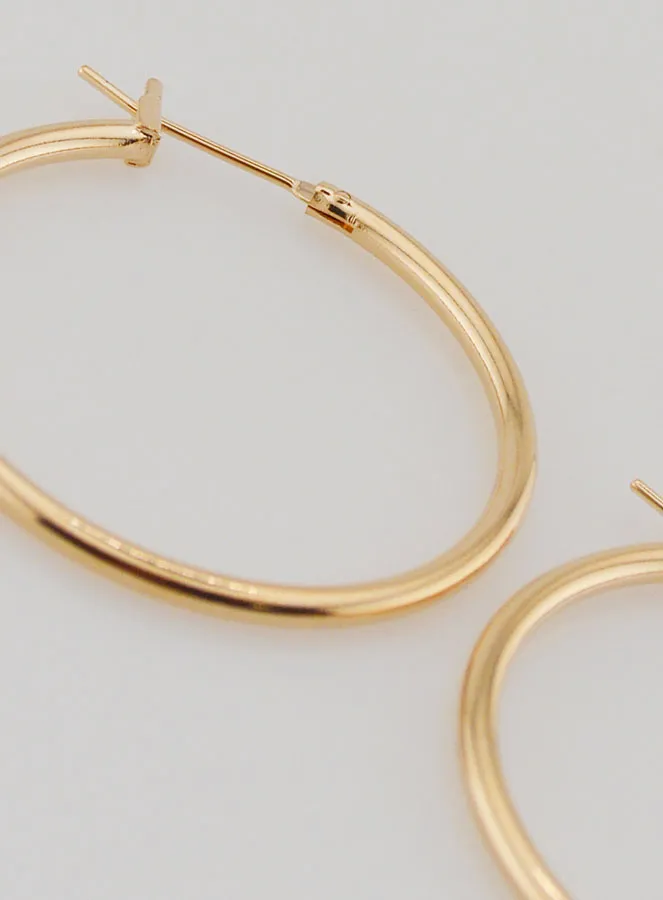 Gold-Plated Creole Earrings 2mm - 30mm (pic 3)
