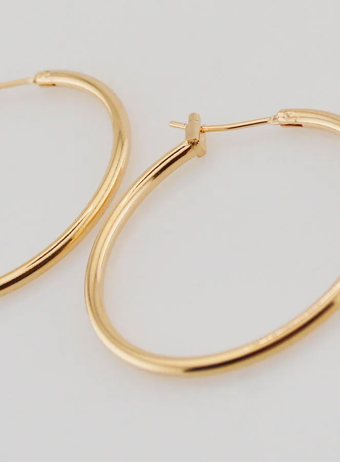 Gold-Plated Creole Earrings 2mm - 30mm (pic 4)