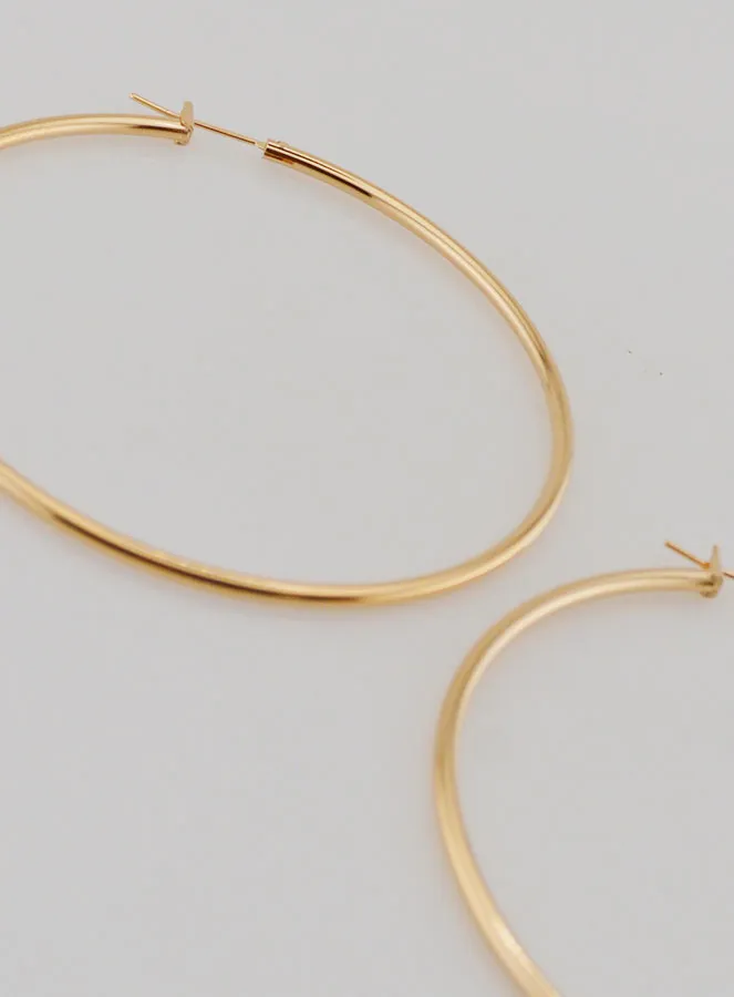 Gold-Plated Creole Earrings 2mm - 60mm (pic 3)