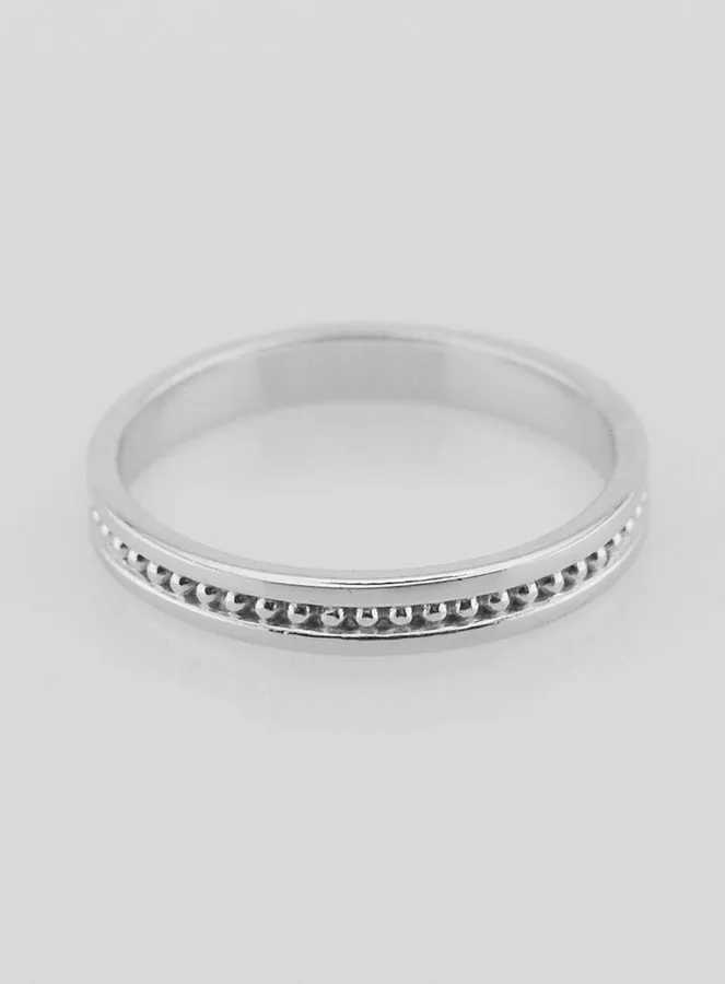 Wedding Ring in Polished Sterling Silver - Size 54 (pic 1)