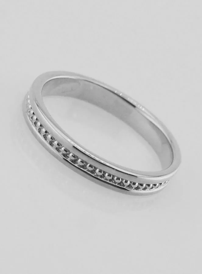 Wedding Ring in Polished Sterling Silver - Size 54 (pic 2)