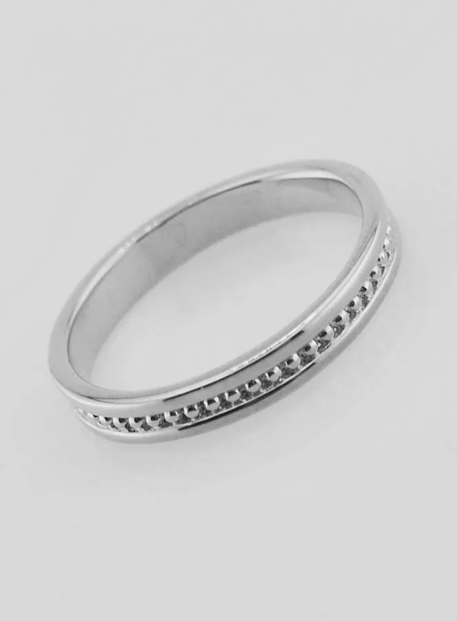 Wedding Ring in Polished Sterling Silver - Size 54 (pic 3)