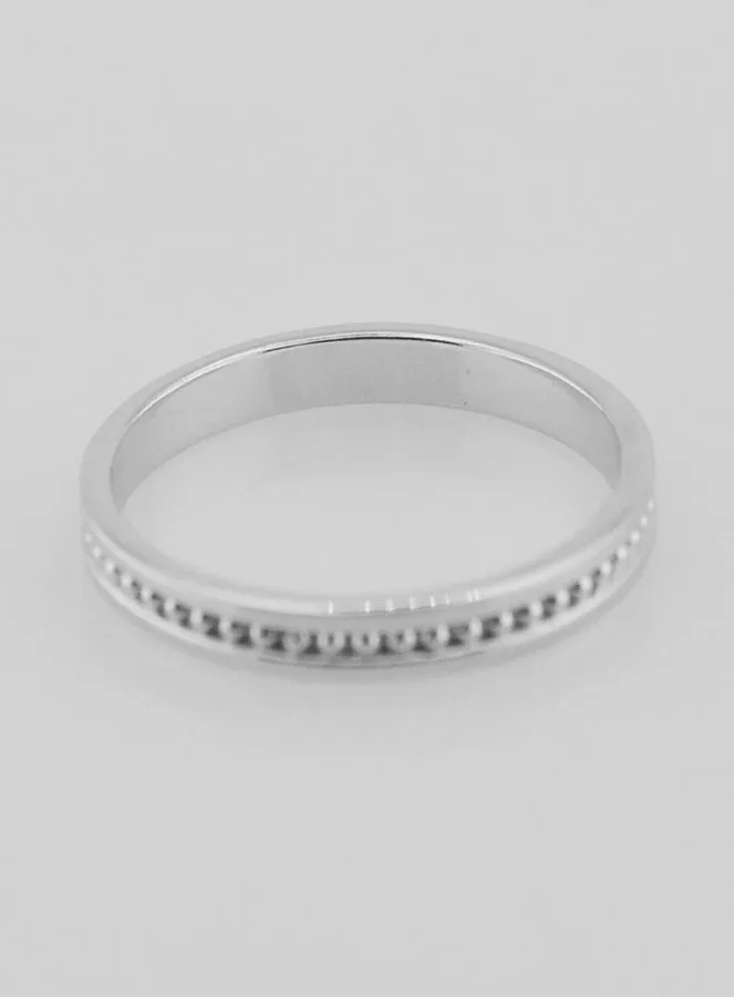 Wedding Ring in Polished Sterling Silver - Size 54 (pic 4)