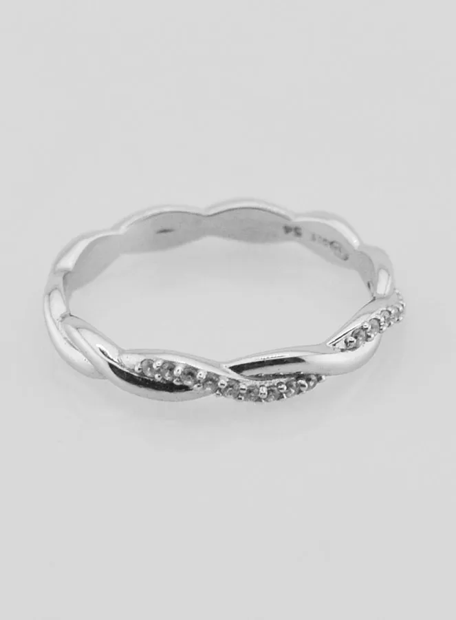Twisted Wedding Ring in 925 Silver - Size 54 (pic 1)