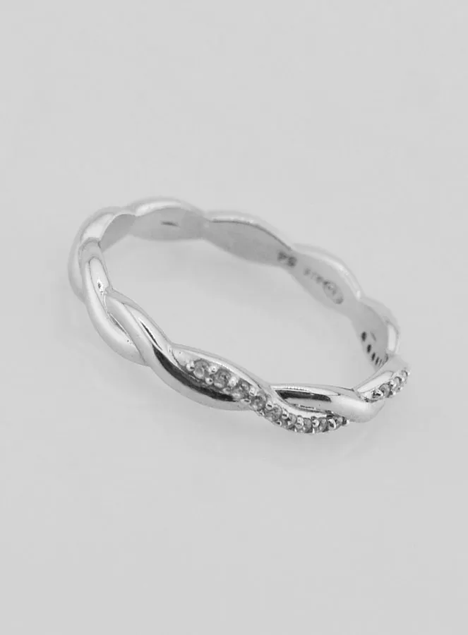 Twisted Wedding Ring in 925 Silver - Size 54 (pic 2)