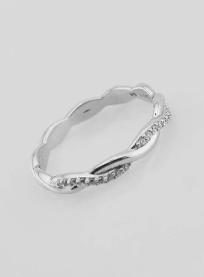 Twisted Wedding Ring in 925 Silver - Size 54 (pic 3)