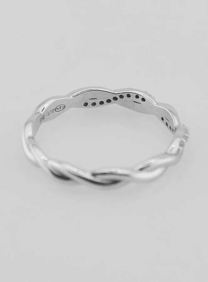 Twisted Wedding Ring in 925 Silver - Size 54 (pic 4)
