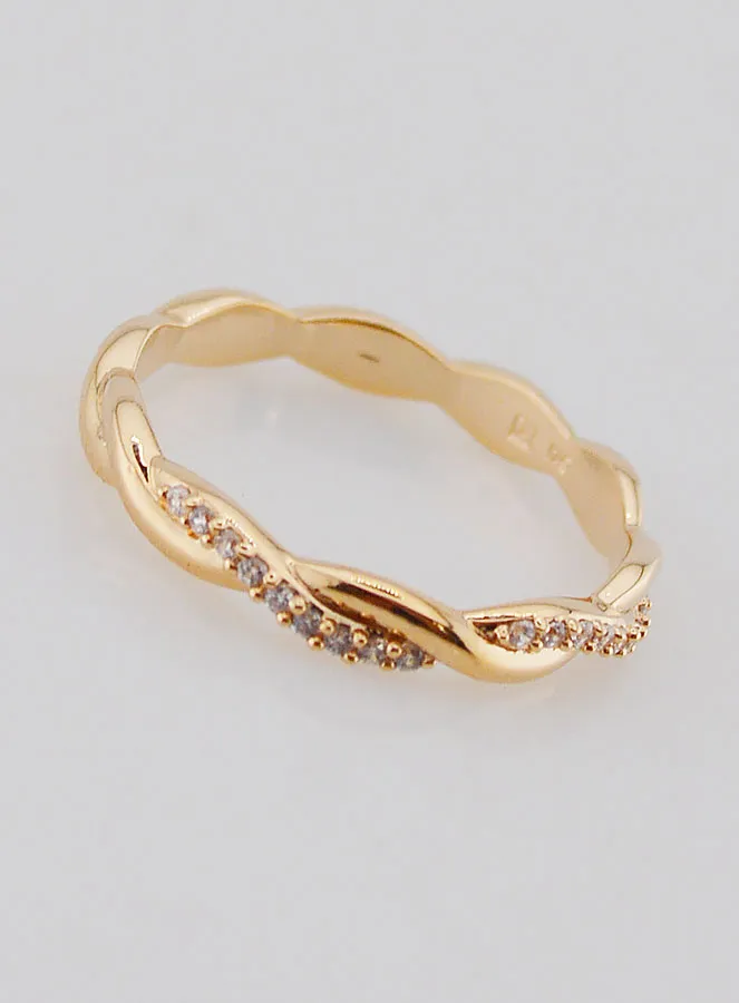 Intertwined Wedding Ring Gold Plated - Size 54 (pic 2)