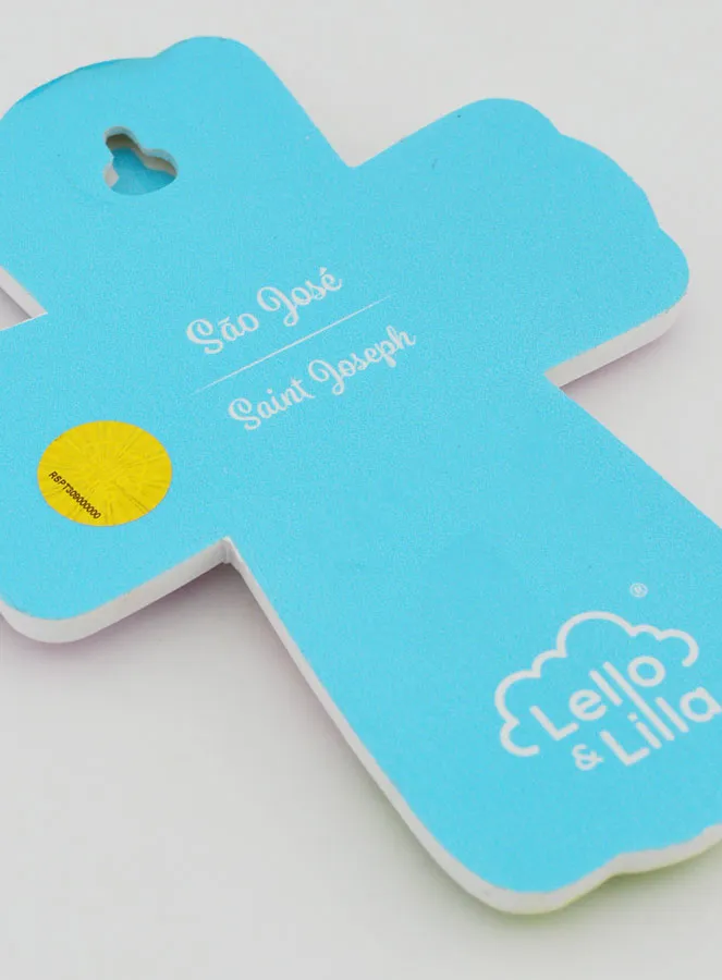 Child's Cross to Hang - Saint Joseph with Lily (pic 4)