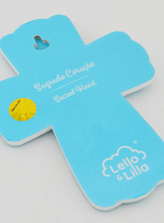 Children's Cross to Hang - Sacred Hearts of Jesus and Mary (pic 4)