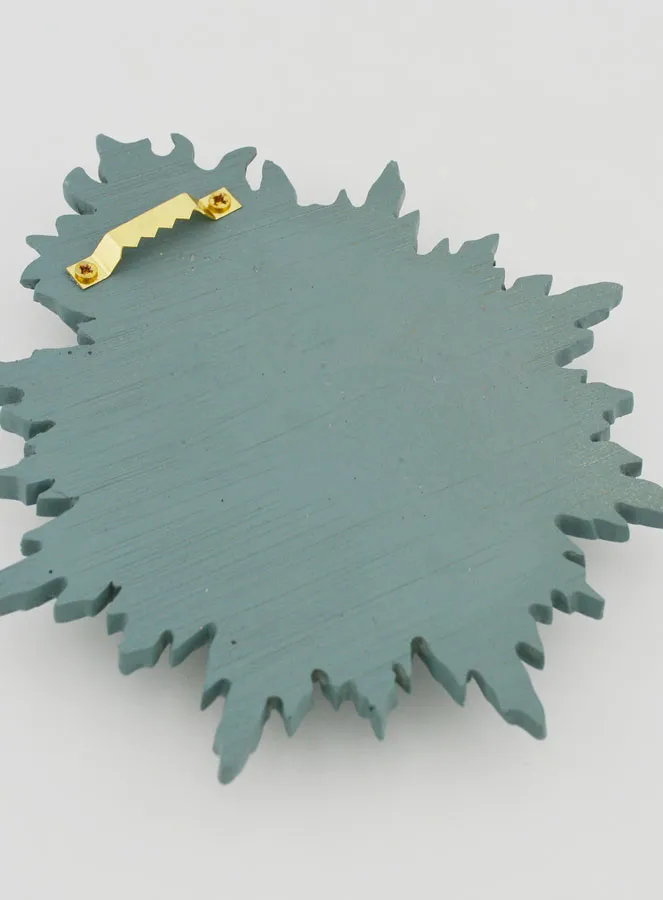 Ex Voto Wall Decoration Radiant Heart 17cm - Green Grey (pic 4)