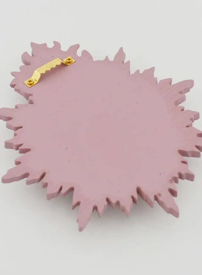 Ex Voto Wall Decoration Radiant Heart 17cm - Pink (pic 4)