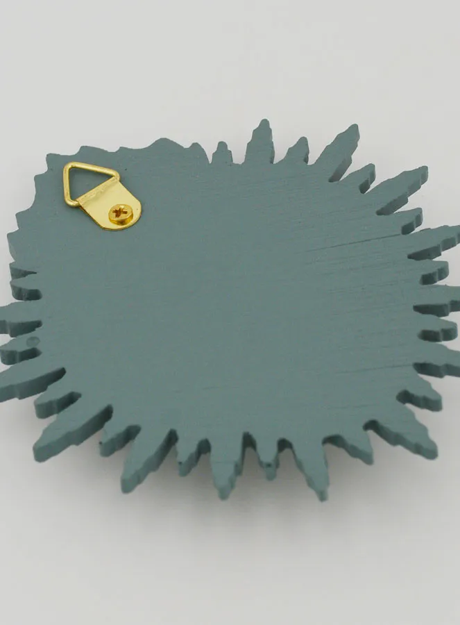 Ex Voto Wall Decoration Radiant Heart 11cm - Grey Green (pic 4)