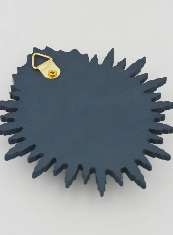 Ex Voto Wall Decoration Radiant Heart 11cm - Blue Grey (pic 4)