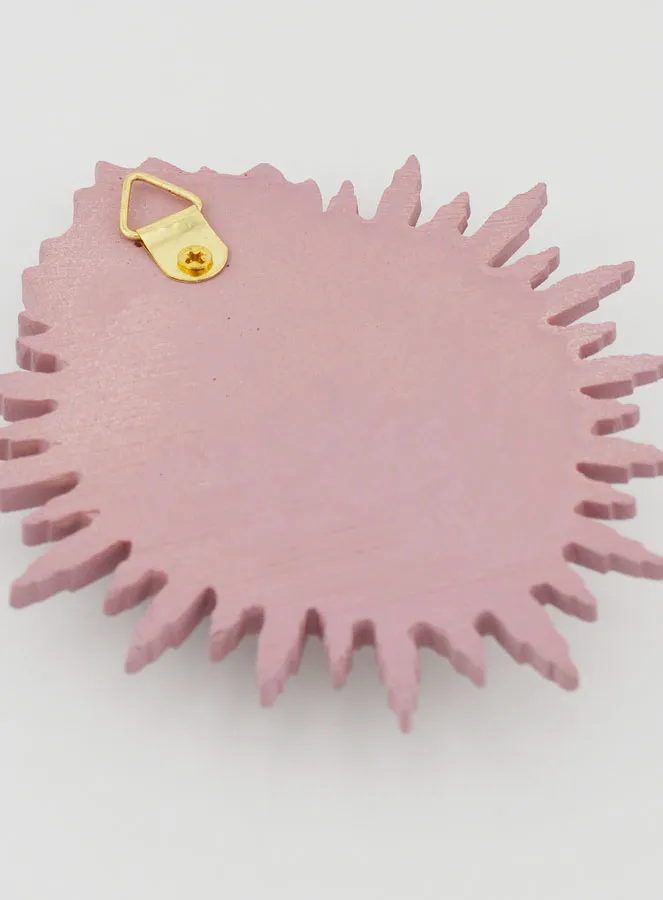 Ex Voto Wall Decoration Radiant Heart 11cm - Pink (pic 4)