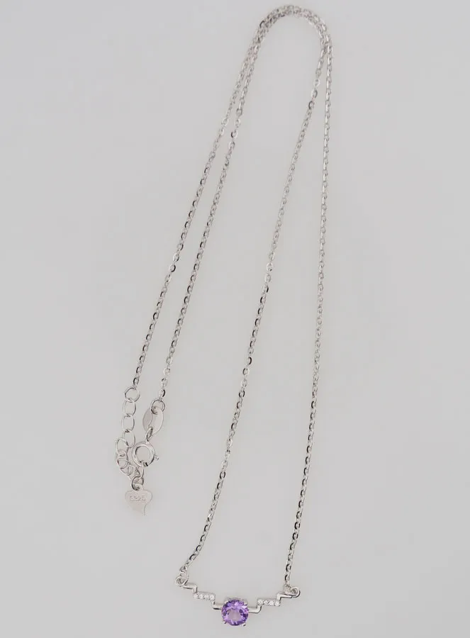 Necklace 925 Silver and Amethyst (pic 2)