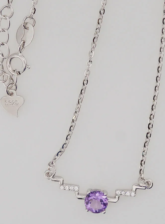 Necklace 925 Silver and Amethyst (pic 4)