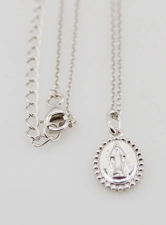 Religious Necklace Miraculous Virgin – 925 Silver (pic 3)