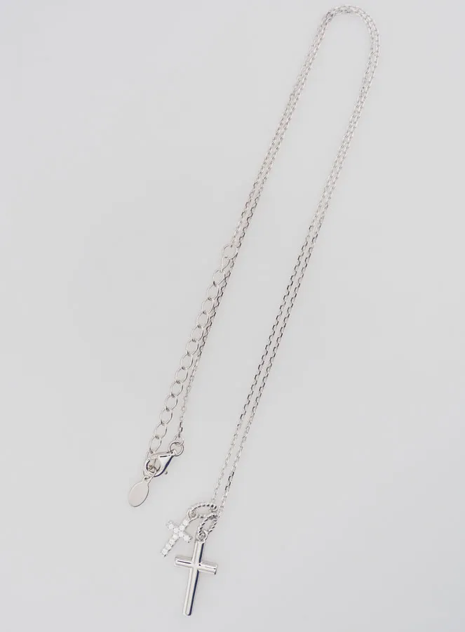 Religious Necklace with Cross Pendants – 925 Silver (pic 2)