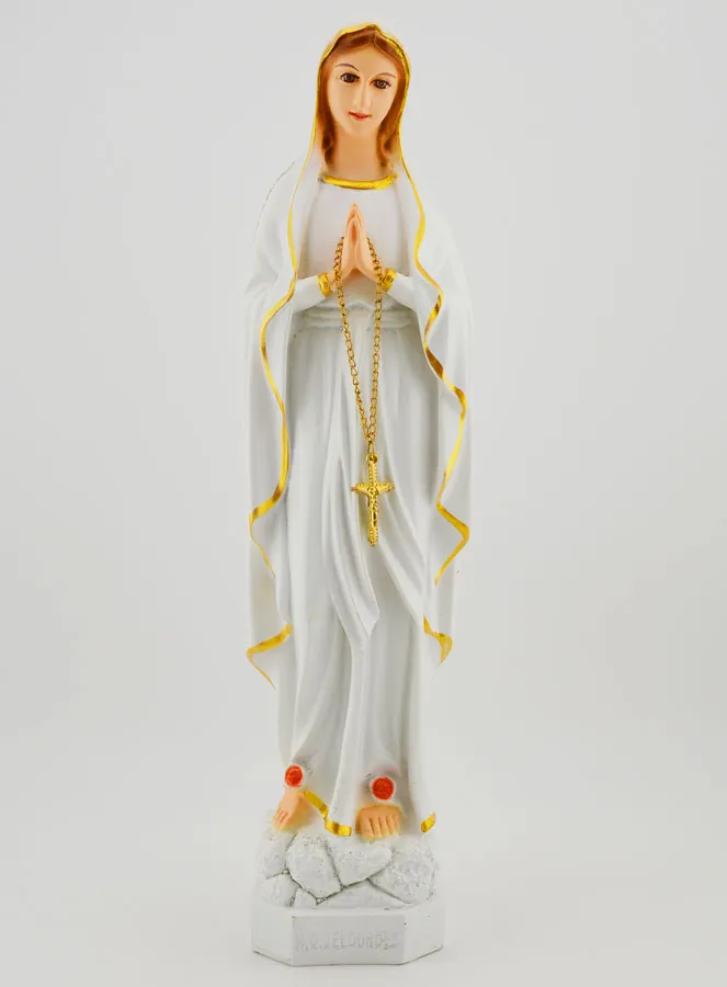 Our Lady of Lourdes Polychrome Statue - 30 cm (pic 1)
