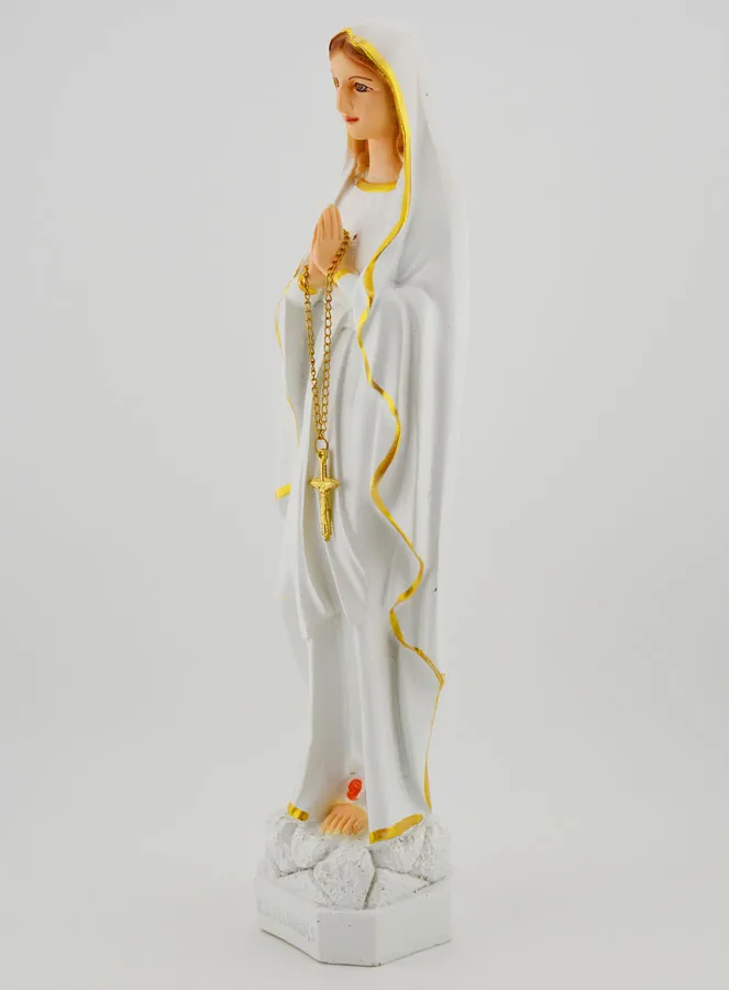 Our Lady of Lourdes Polychrome Statue - 30 cm (pic 2)