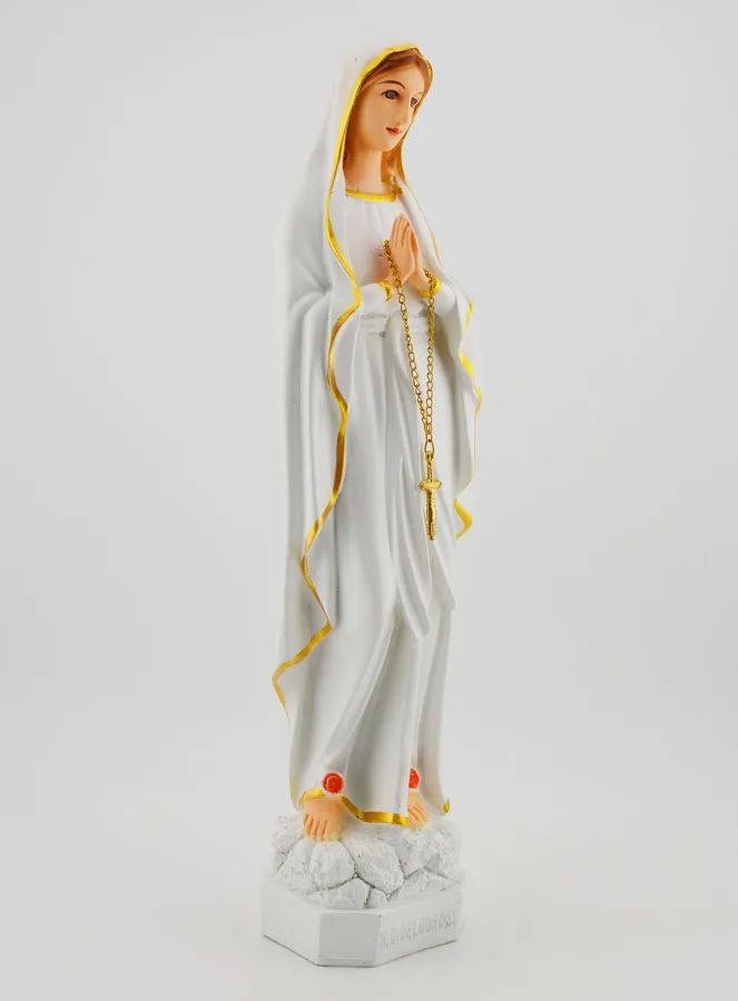 Polychrome Statue of Our Lady of Lourdes - 30 cm (pic 3)