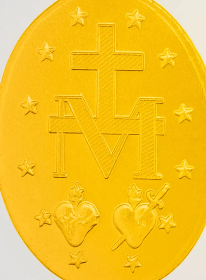 Miraculous Medal 24k Fine Gold Plated - 19 mm (pic 4)