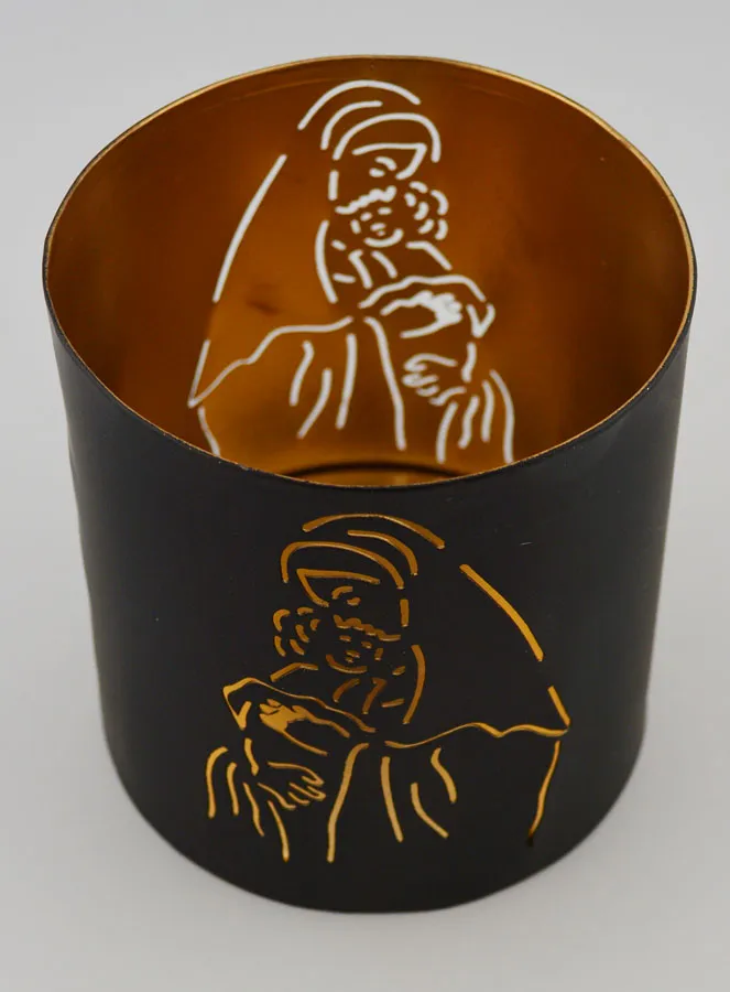 Openwork Candle Holder - Virgin and Child (pic 4)